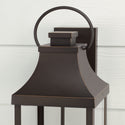 Three Light Outdoor Wall Lantern from the Bradford Collection in Oiled Bronze Finish by Capital Lighting