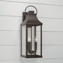 Three Light Outdoor Wall Lantern from the Bradford Collection in Oiled Bronze Finish by Capital Lighting