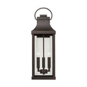 Three Light Outdoor Wall Lantern from the Bradford Collection in Oiled Bronze Finish by Capital Lighting
