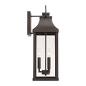 Three Light Outdoor Wall Lantern from the Bradford Collection in Oiled Bronze Finish by Capital Lighting