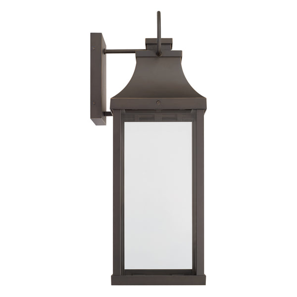 One Light Outdoor Wall Lantern from the Bradford Collection in Oiled Bronze Finish by Capital Lighting