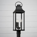Three Light Outdoor Post Lantern from the Bradford Collection in Black Finish by Capital Lighting