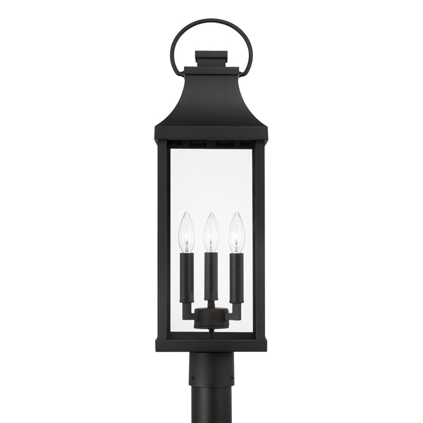 Three Light Outdoor Post Lantern from the Bradford Collection in Black Finish by Capital Lighting