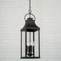 Four Light Outdoor Hanging Lantern from the Bradford Collection in Black Finish by Capital Lighting