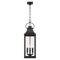 Four Light Outdoor Hanging Lantern from the Bradford Collection in Black Finish by Capital Lighting