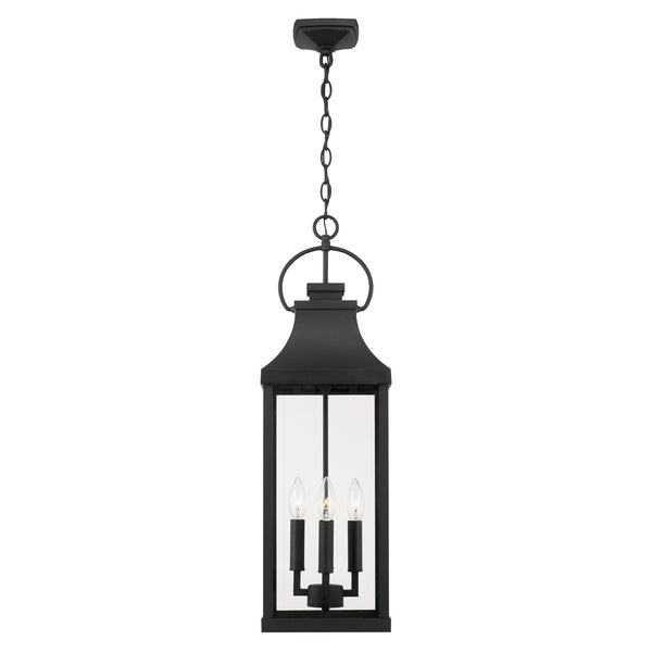 Four Light Outdoor Hanging Lantern from the Bradford Collection in Black Finish by Capital Lighting