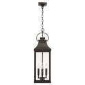 Four Light Outdoor Hanging Lantern from the Bradford Collection in Oiled Bronze Finish by Capital Lighting