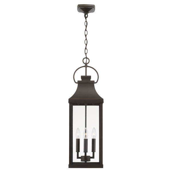 Four Light Outdoor Hanging Lantern from the Bradford Collection in Oiled Bronze Finish by Capital Lighting