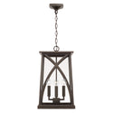 Four Light Outdoor Hanging Lantern from the Marshall Collection in Oiled Bronze Finish by Capital Lighting