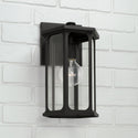 One Light Outdoor Wall Lantern from the Walton Collection in Black Finish by Capital Lighting
