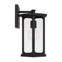 One Light Outdoor Wall Lantern from the Walton Collection in Black Finish by Capital Lighting