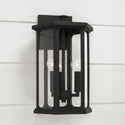 Three Light Outdoor Wall Lantern from the Walton Collection in Black Finish by Capital Lighting