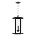 Four Light Outdoor Hanging Lantern from the Walton Collection in Black Finish by Capital Lighting
