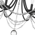 Six Light Chandelier from the Mirabella BLK Collection in Matte Black Finish by Golden