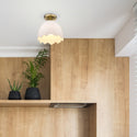 One Light Semi-Flush Mount from the Brinkley Collection in Brushed Champagne Bronze Finish by Golden