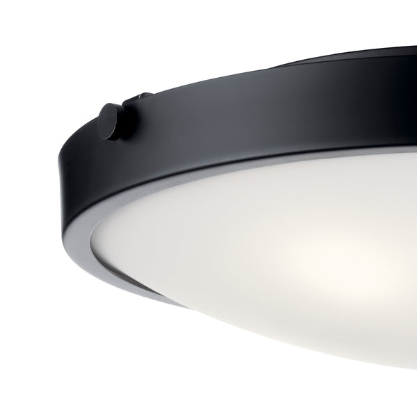 Four Light Flush Mount from the Lytham Collection in Black Finish by Kichler