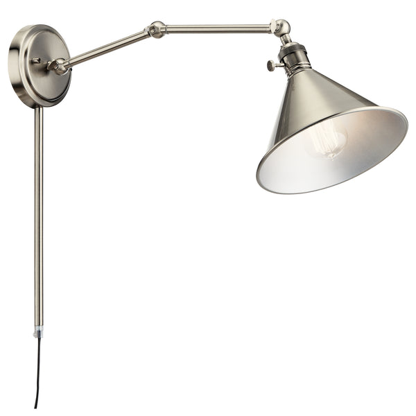 One Light Wall Sconce from the Ellerbeck Collection in Classic Pewter Finish by Kichler