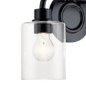 Two Light Bath from the Gunnison Collection in Black Finish by Kichler