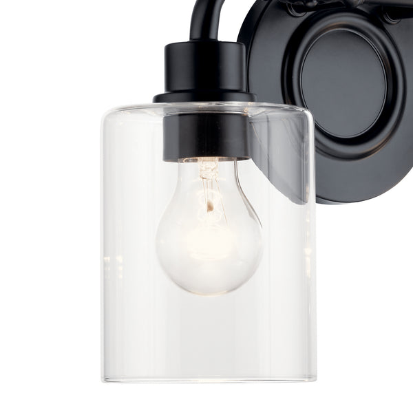 Two Light Bath from the Gunnison Collection in Black Finish by Kichler