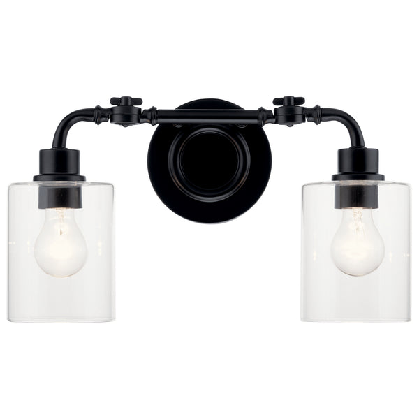 Two Light Bath from the Gunnison Collection in Black Finish by Kichler