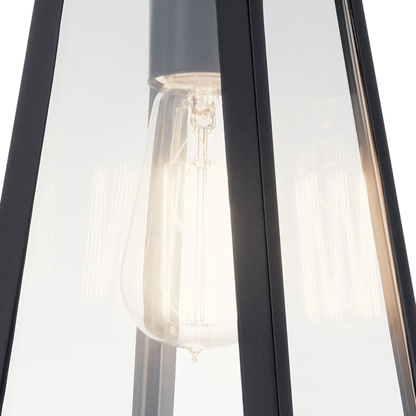 One Light Outdoor Wall Mount from the Delison Collection in Black Finish by Kichler