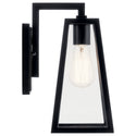 One Light Outdoor Wall Mount from the Delison Collection in Black Finish by Kichler
