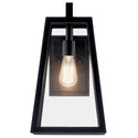 One Light Outdoor Wall Mount from the Delison Collection in Black Finish by Kichler