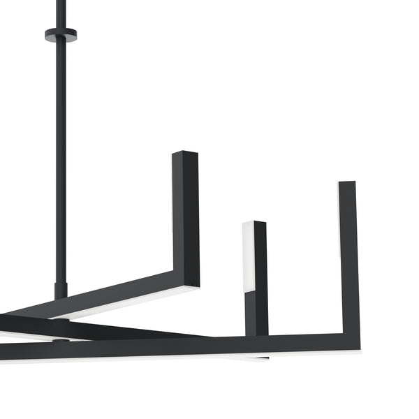 LED Chandelier from the Priam Collection in Matte Black Finish by Kichler