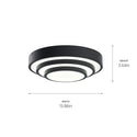 LED Flush Mount from the Dombard Collection in Matte Black Finish by Kichler