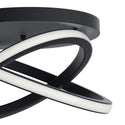 LED Flush Mount from the Caputo Collection in Matte Black Finish by Kichler