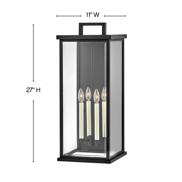 LED Wall Mount from the Weymouth Collection in Black Finish by Hinkley