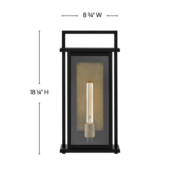LED Wall Mount from the Langston Collection in Black Finish by Hinkley