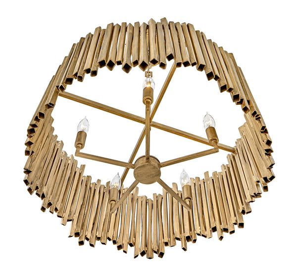 LED Pendant from the Roca Collection in Burnished Gold Finish by Hinkley