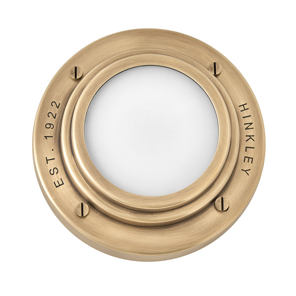 LED Flush Mount/Wall Sconce from the Porte Collection in Heritage Brass Finish by Hinkley