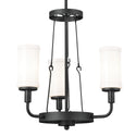 Three Light Mini Chandelier from the Vetivene Collection in Textured Black Finish by Kichler