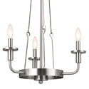 Three Light Mini Chandelier from the Vetivene Collection in Classic Pewter Finish by Kichler