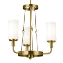 Three Light Mini Chandelier from the Vetivene Collection in Natural Brass Finish by Kichler