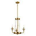 Three Light Mini Chandelier from the Vetivene Collection in Natural Brass Finish by Kichler