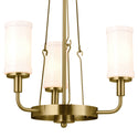 Three Light Mini Chandelier from the Vetivene Collection in Natural Brass Finish by Kichler