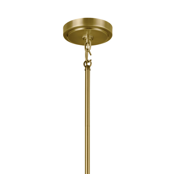 Three Light Mini Chandelier from the Vetivene Collection in Natural Brass Finish by Kichler