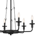 Six Light Chandelier from the Vetivene Collection in Textured Black Finish by Kichler