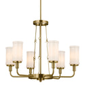 Six Light Chandelier from the Vetivene Collection in Natural Brass Finish by Kichler