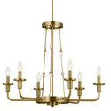 Six Light Chandelier from the Vetivene Collection in Natural Brass Finish by Kichler