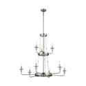 Nine Light Chandelier from the Vetivene Collection in Classic Pewter Finish by Kichler