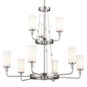 Nine Light Chandelier from the Vetivene Collection in Classic Pewter Finish by Kichler