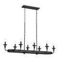 Eight Light Linear Chandelier from the Vetivene Collection in Textured Black Finish by Kichler