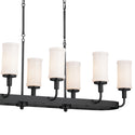 Eight Light Linear Chandelier from the Vetivene Collection in Textured Black Finish by Kichler