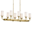 Eight Light Linear Chandelier from the Vetivene Collection in Natural Brass Finish by Kichler