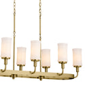 Eight Light Linear Chandelier from the Vetivene Collection in Natural Brass Finish by Kichler