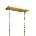 Eight Light Linear Chandelier from the Vetivene Collection in Natural Brass Finish by Kichler